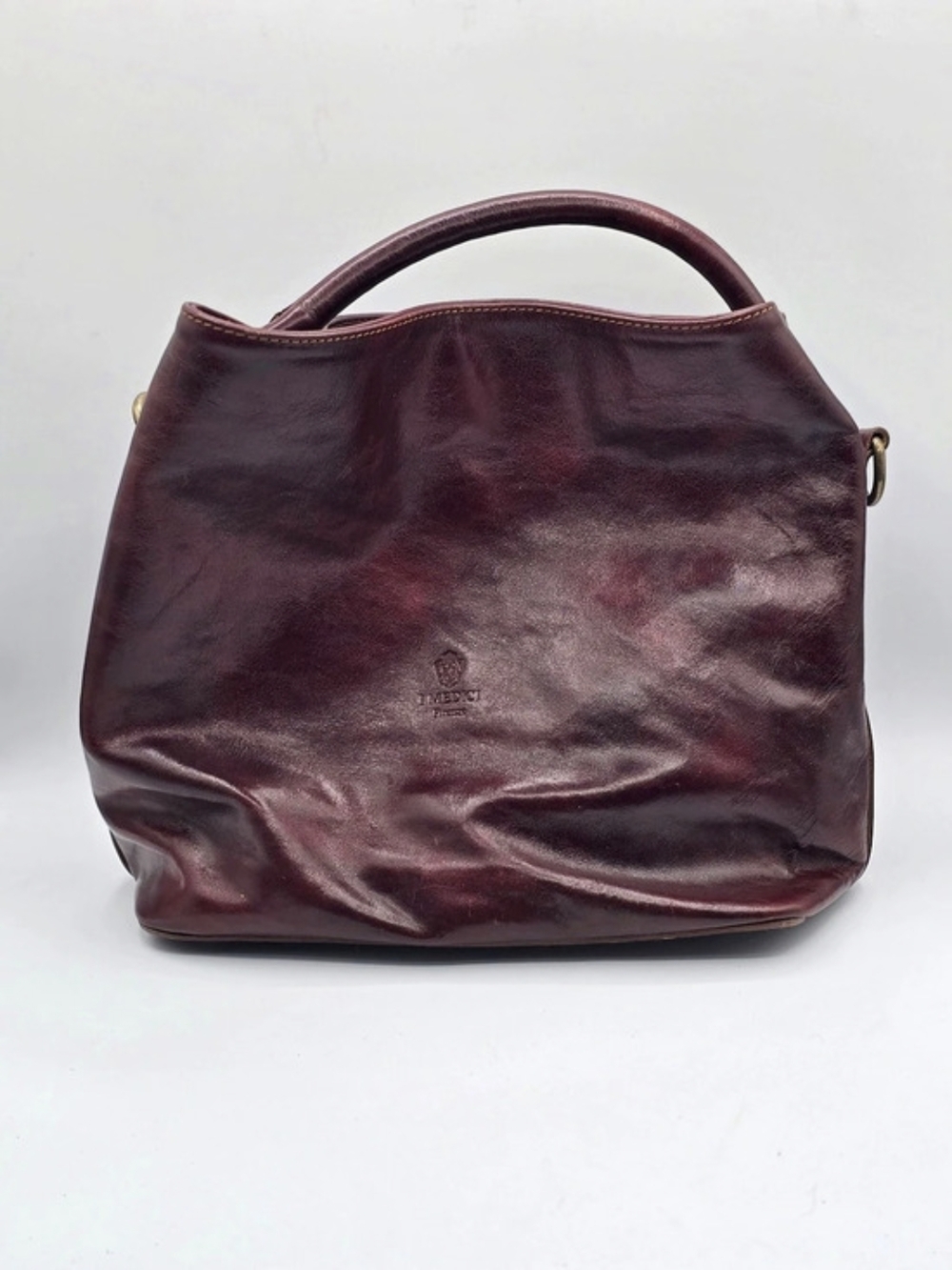 I Medici Vintage Leather Bucket Bag in Burgundy
